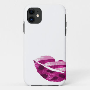 Coque iPhone 11 Lèvres sauvages brillantes roses