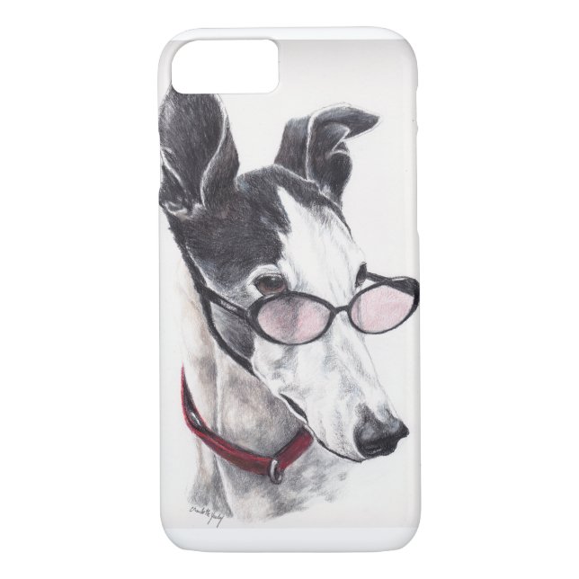 Coques Case-Mate iPhone Lévrier dans le cas de l'iPhone 7 d'art de chien (Dos)