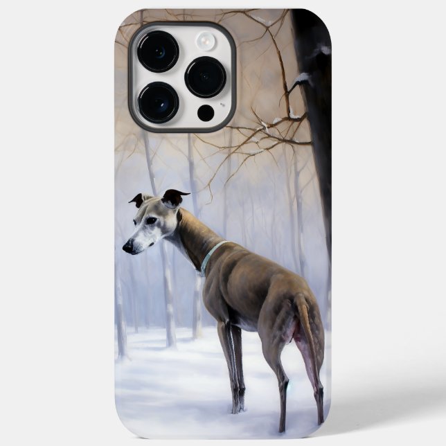 Coques Case-Mate iPhone Lévrier Italien Qu'il neige Noël (Verso)