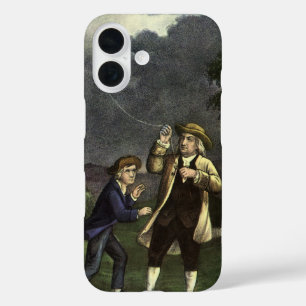 Coque Pour iPhone 16 L'expérience de Benjamin Franklin avec le cerf-vol