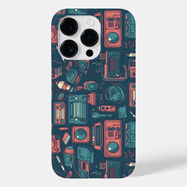 Coques Case-Mate iPhone L'explosion du passé : la technologie des années 8 (Verso)