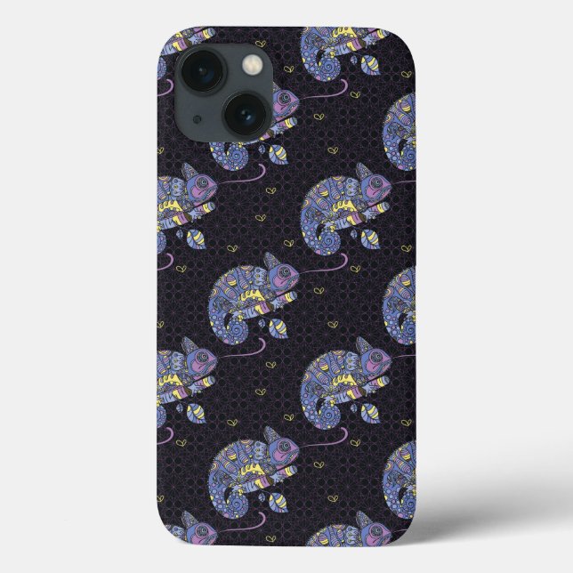 Coques Case-Mate iPhone Lézard de Zentangle (Verso)