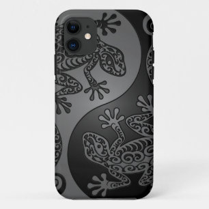 Coques Pour iPhone Lézards gris et noirs de Yin Yang