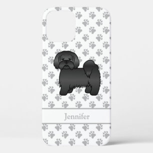 Case-Mate iPhone Case Lhasa Apso noir Chien de dessin animé mignon & nom