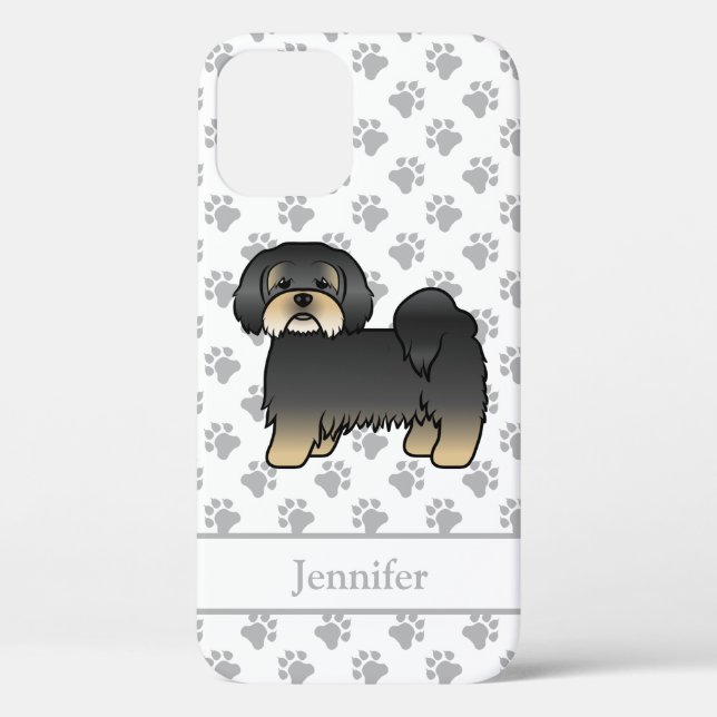Coques Case-Mate iPhone Lhasa Apso noir et feu Chien de dessin animé migno (Verso)
