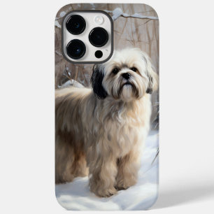 Coque Case-Mate iPhone Lhassa Apso Laisse Neige Noël