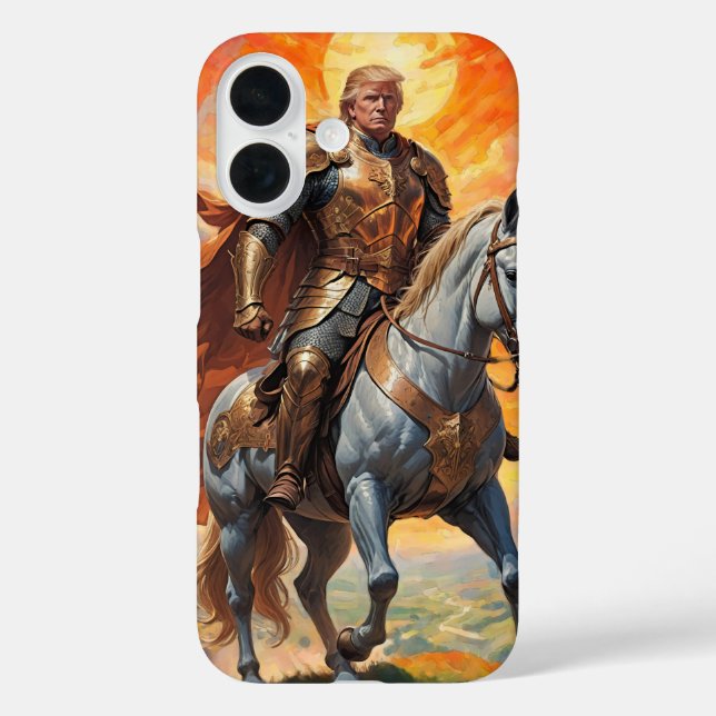 Coques Case-Mate iPhone L'héroïque guerrier Trump en or (Verso)