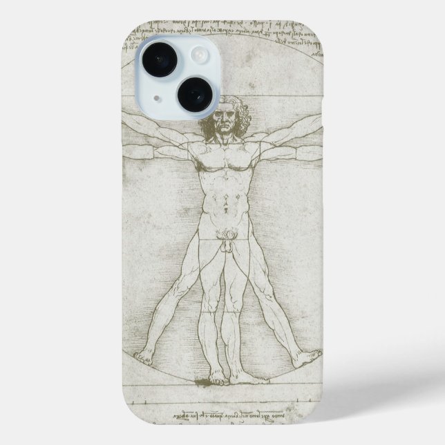 Coques Case-Mate iPhone L'homme vitruvien de Léonard de Vinci (Verso)