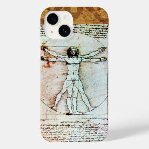 Coque Case-Mate iPhone L'HOMME VITRUVIEN - Parchemin antique