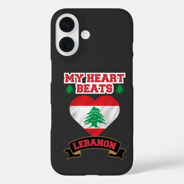 Coques Case-Mate iPhone Liban Coeur Drapeau Amour Fierté Soutien Liberté (Verso)