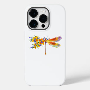 Coque Case-Mate iPhone libellule de fleurs jaunes