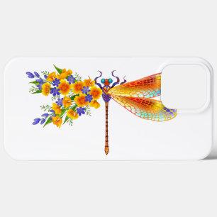 Case-Mate iPhone Case libellule de fleurs jaunes