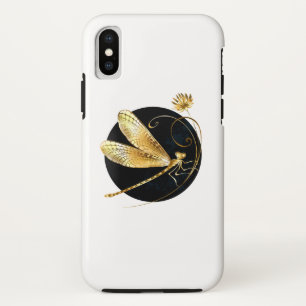 Case-Mate iPhone Case libellule d'or en cercle noir
