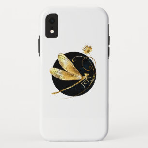 Case-Mate iPhone Case libellule d'or en cercle noir
