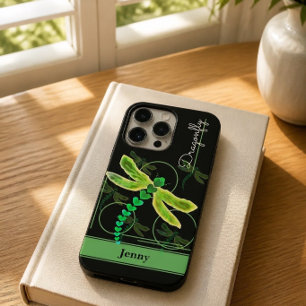Coque Case-Mate iPhone Libellule Personnalisée (Vert)