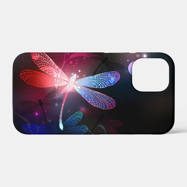 Coques Case-Mate iPhone libellule rouge brillante (Verso (horizontal))