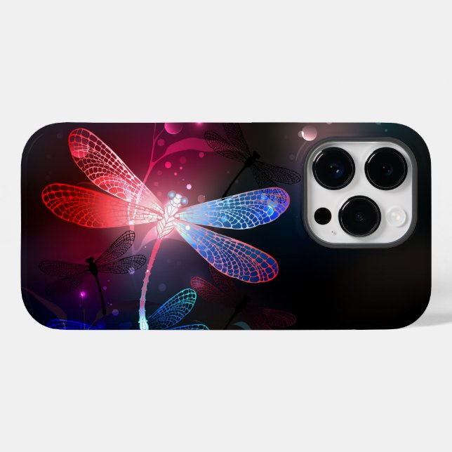 Coques Case-Mate iPhone libellule rouge brillante (Verso (horizontal))