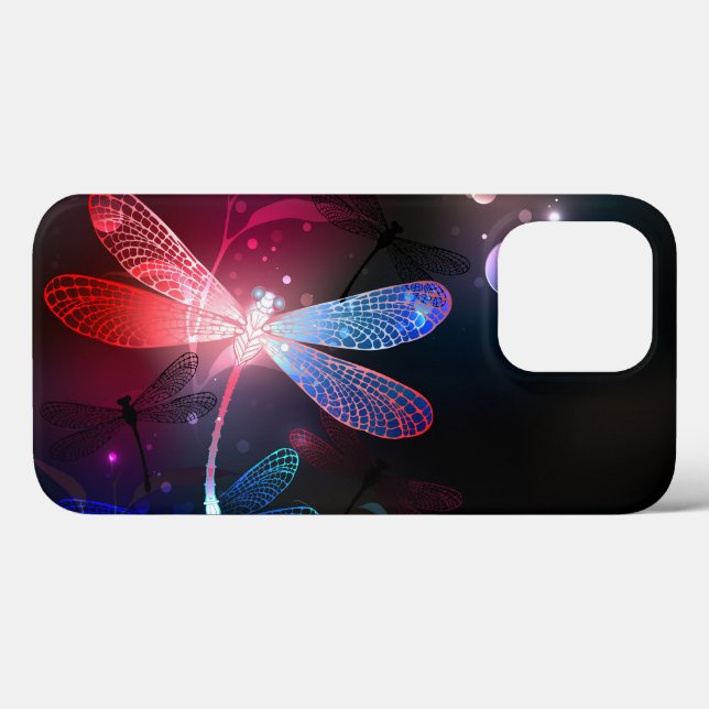 Coques Case-Mate iPhone libellule rouge brillante (Verso (horizontal))