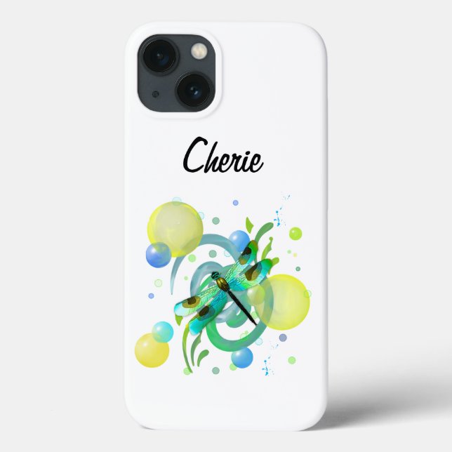 Coques Case-Mate iPhone Libellules Bleu Vert (Verso)