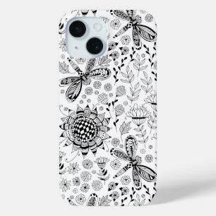 Coque Case-Mate iPhone libellules et fleurs