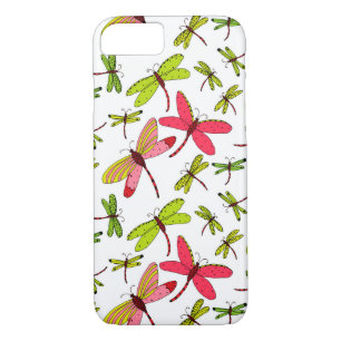 Coque Case-Mate iPhone Libellules roses et vertes