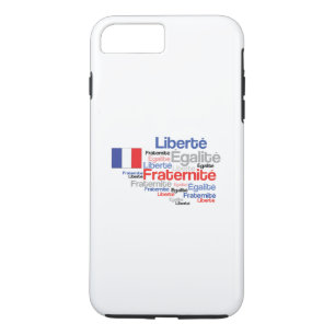 Coque iPhone 8 Plus/7 Plus Liberté, Égalité, Fraternité - drapeau français de