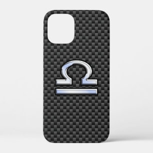 Etui iPhone Case-Mate Libra Zodiac Sign on Black Carbon Fibre Print