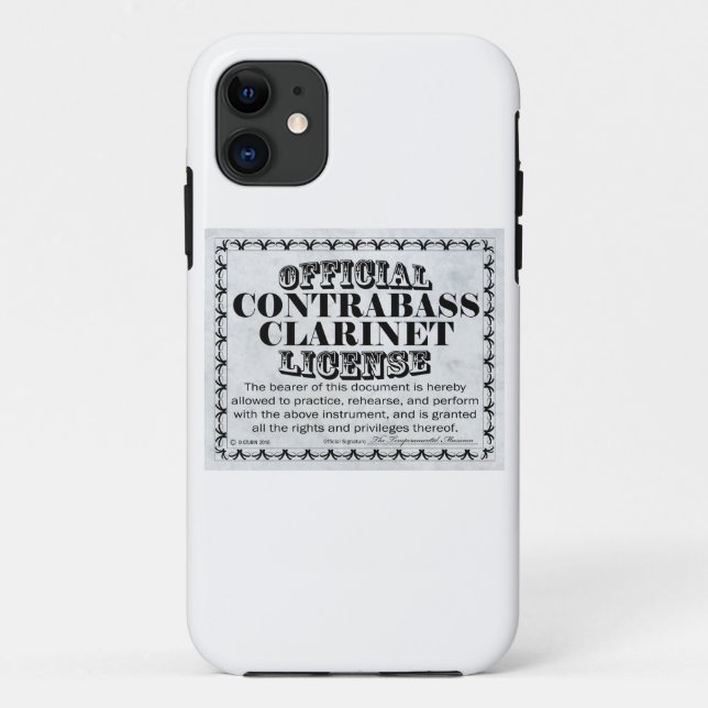 Coques Case-Mate iPhone Licence Clarinet Contrabass (Dos)