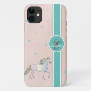 Case-Mate iPhone Case Licorne Arc-en-Ciel, Monogramme d'Étoiles Colorées