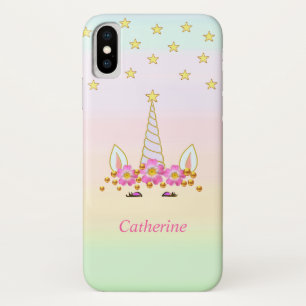 Case-Mate iPhone Case Licorne Chic, Étoiles, Fleurs & Confettis Dorés