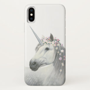 Coque Case-Mate iPhone Licorne d'esprit avec des fleurs dans la crinière