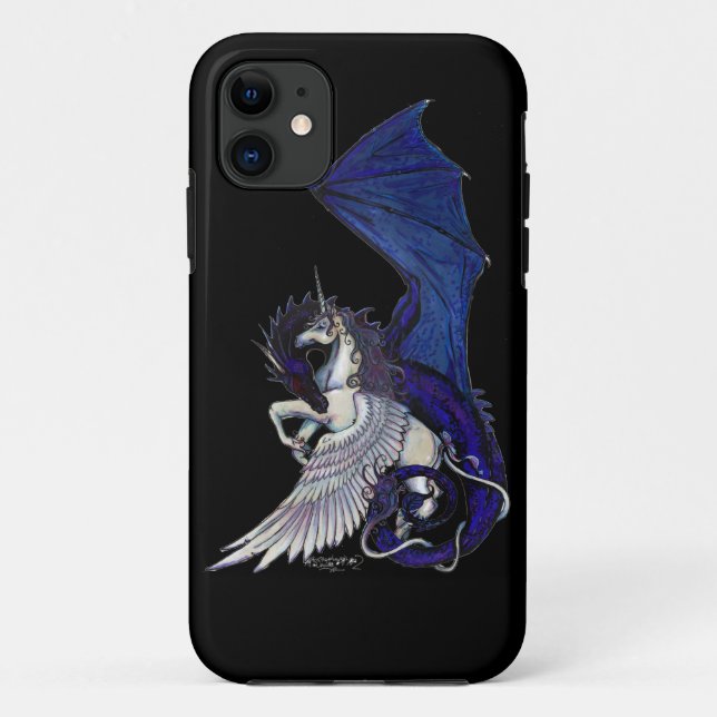 Coques Case-Mate iPhone Licorne et dragon À AILES (Dos)