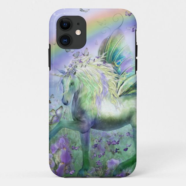 Coques Case-Mate iPhone licorne et papillons (Dos)