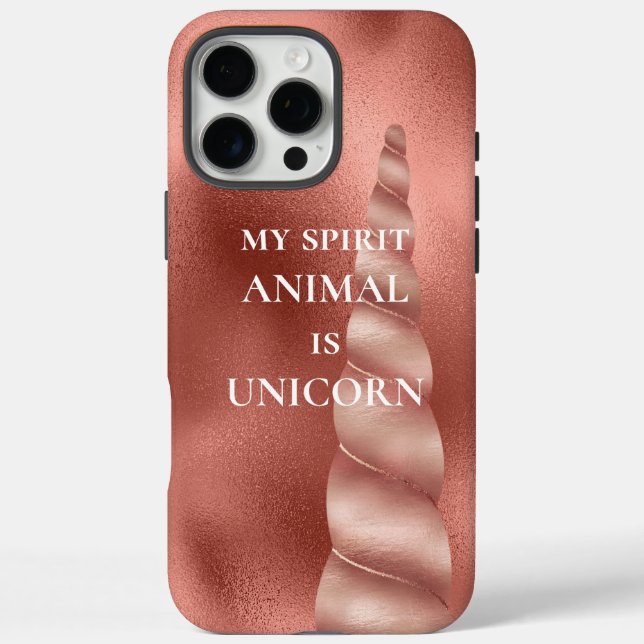 Coques Case-Mate iPhone Licorne Glamour Or Rose (Verso)