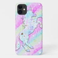 Licorne Magique Pastel Diamants & Étoiles Arc-en-C