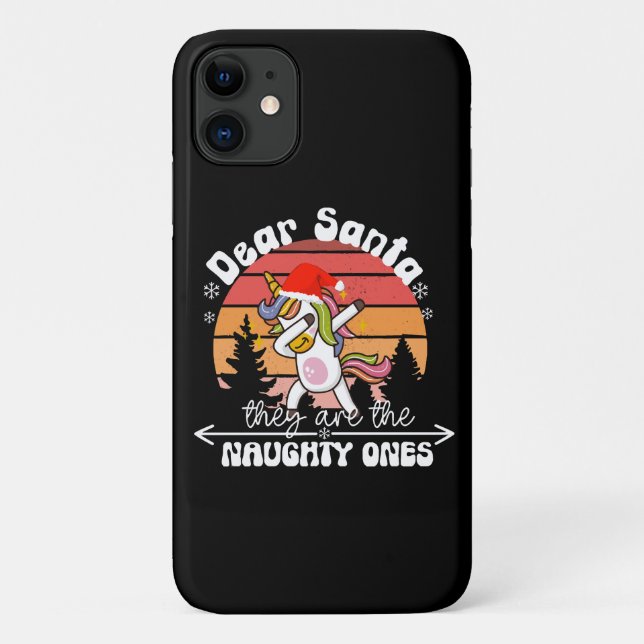 Coques Case-Mate iPhone Licorne qui Dabbing Noël drôle (Dos)