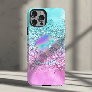 Coque Case-Mate iPhone Licorne rose Aqua chic paillettes glamour monogram