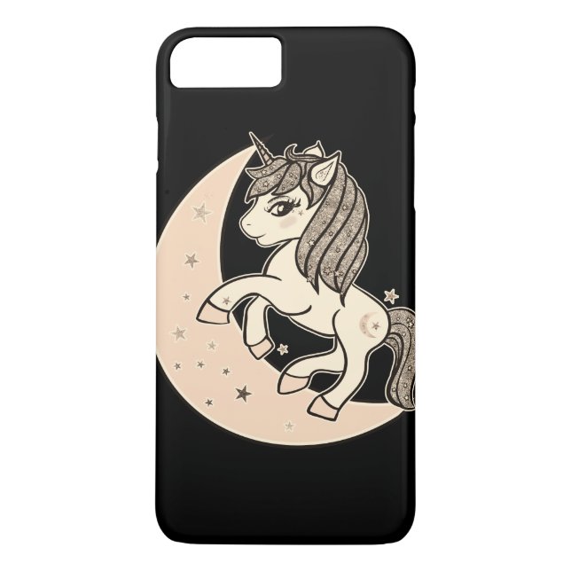 Coques Case-Mate iPhone Licorne Rose Pêche Blush Céleste Lune & Étoiles (Dos)