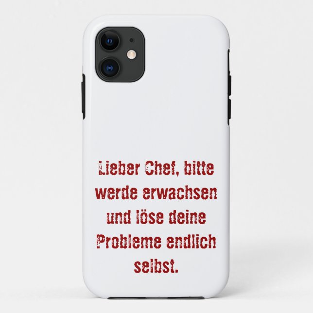Coques Case-Mate iPhone "Lieber Chef, bitte werde erwachsen..." (Dos)