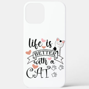 Case-Mate iPhone Case Life is Better With a Cat quote slogan
