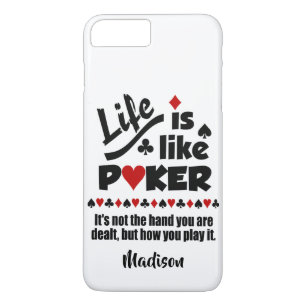 Coque iPhone 7 Plus Life Like Poker personnalisé nom de téléphone cas