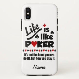 Coques Pour iPhone Life Like Poker personnalisé nom de téléphone cas