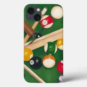 Coques Pour iPhone Lifelike Billiards Table with Balls and Chalk