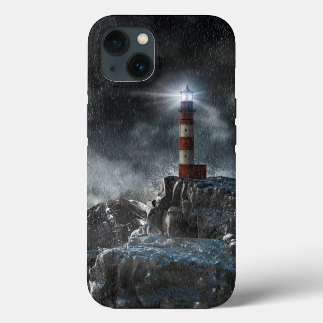 Coques Case-Mate iPhone Lighthouses | Lighthouse in the Storm (Verso)