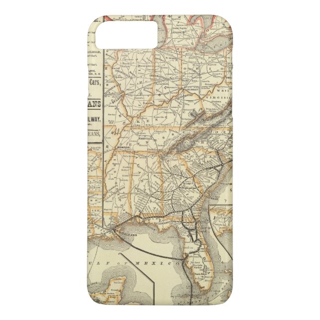 Coques Case-Mate iPhone Ligne atlantique de côte de carte (Dos)