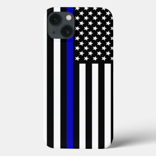 iPhone 13 Case Ligne Bleue fine.flag USA