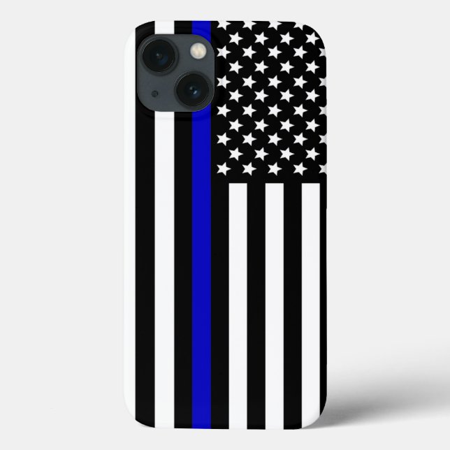 Coques Case-Mate iPhone Ligne Bleue fine.flag USA (Verso)