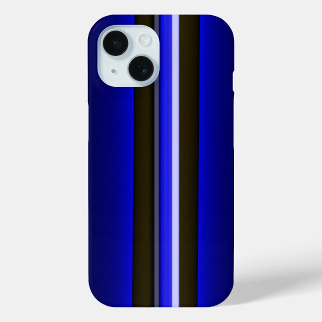 Coques Case-Mate iPhone Ligne bleue mince de la police (Verso)