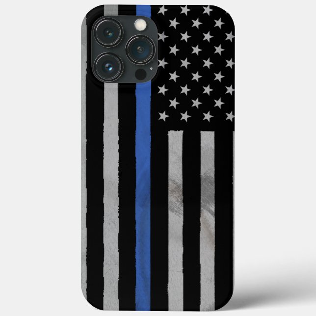 Coques Case-Mate iPhone Ligne Bleue Mince Drapeau Distorti Coque-Mate (Verso)