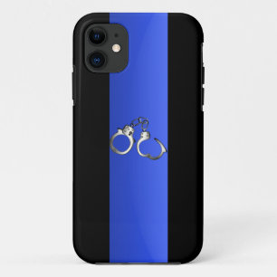 Coques Pour iPhone Ligne Bleue Mince et menottes